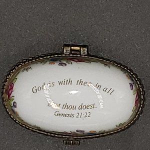 Imperial Porcelain Genesis 21:22 Trinket Box